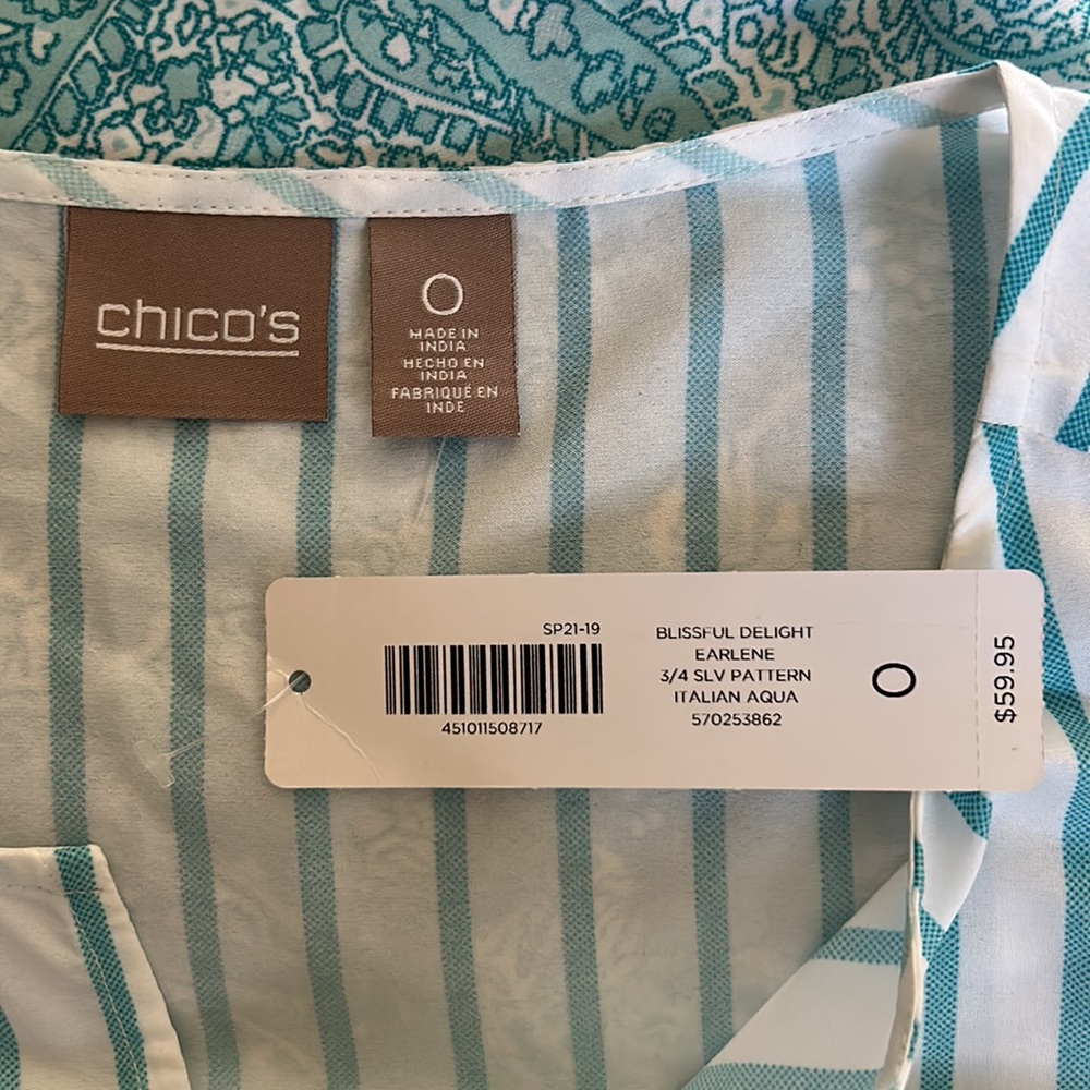 NWT Chicos 3/4 sleeve top - Picture 5 of 7